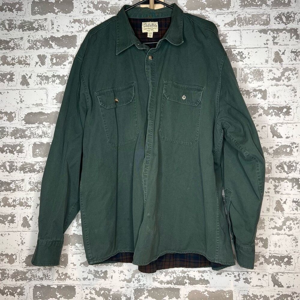 Vintage Cabelas Flannel Lined Button Down - image 3